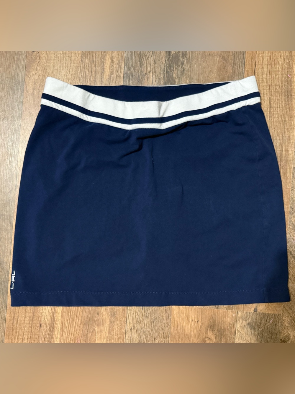Lauren Ralph Lauren Navy Athletic Skort with White Stripe Waistband